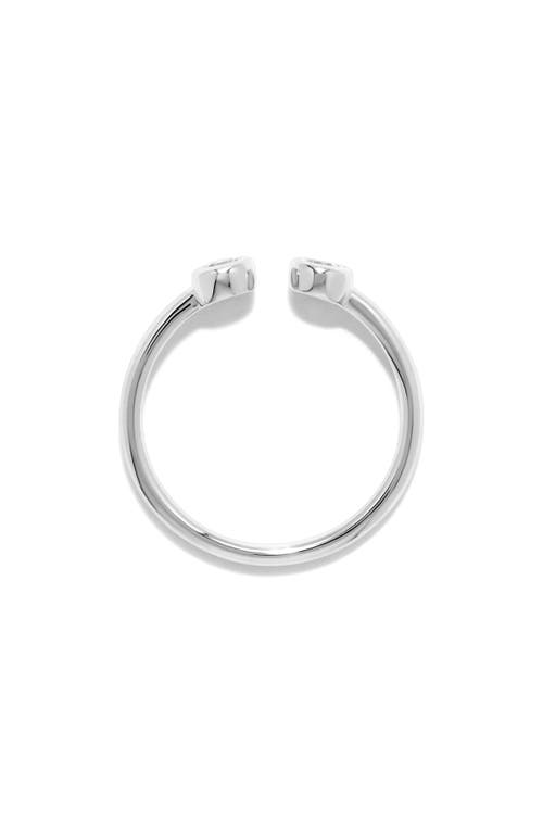 H.j. Namdar 14k Gold Bezel Set Diamond Crossover Band Ring In White Gold