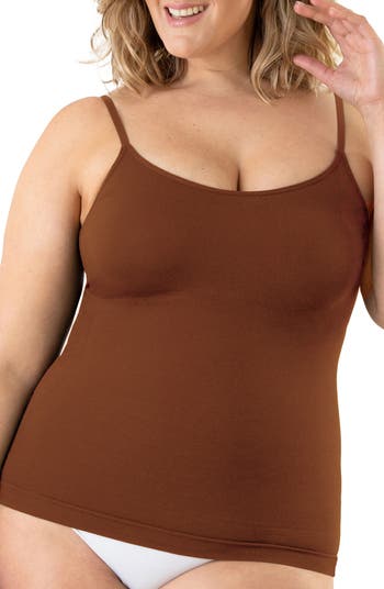 Shapermint Cami All Day Every Day Scoop Neck Chocolate Brown 2 XL