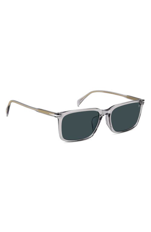 David Beckham Eyewear 58mm Rectangular Sunglasses In Grey/blue