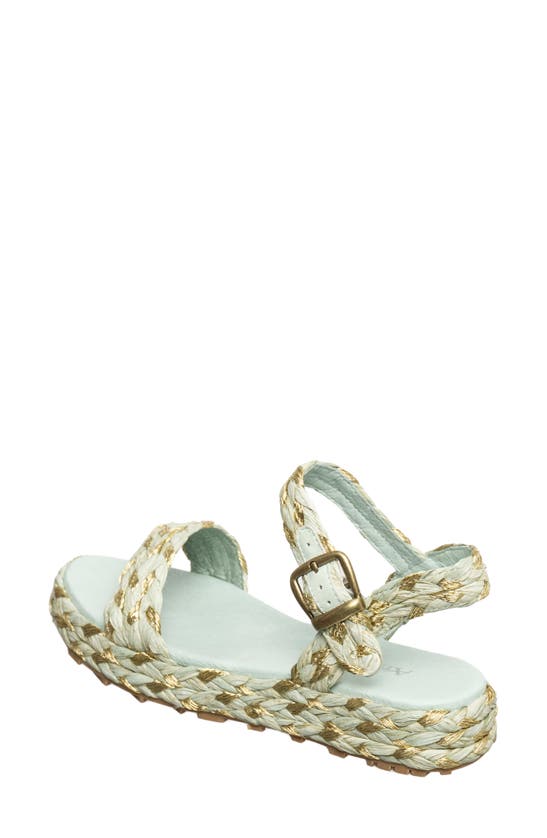 Antelope Brenna Woven Raffia Sandal In Mint Rafia