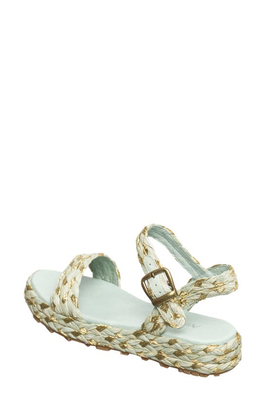 Shop Antelope Brenna Woven Raffia Sandal In Mint Rafia