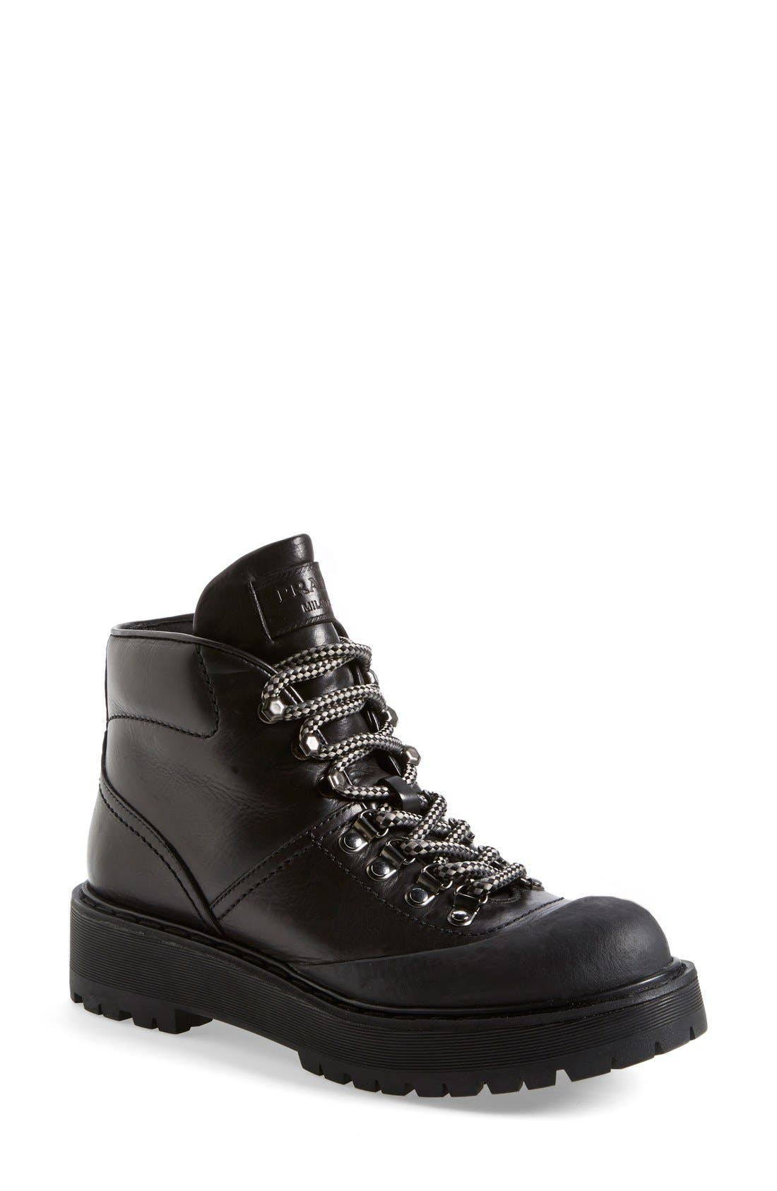 prada hiking boots women's