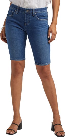 Pull on sales bermuda jean shorts
