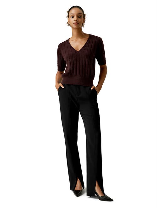Lilysilk V-neck Cashmere T-shirt In Fruitwood