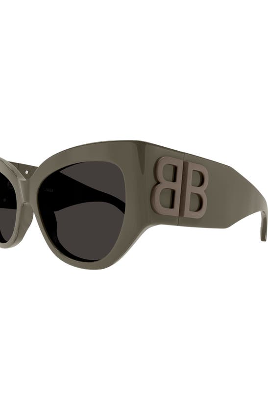 Shop Balenciaga 55mm Butterfly Sunglasses In Brown