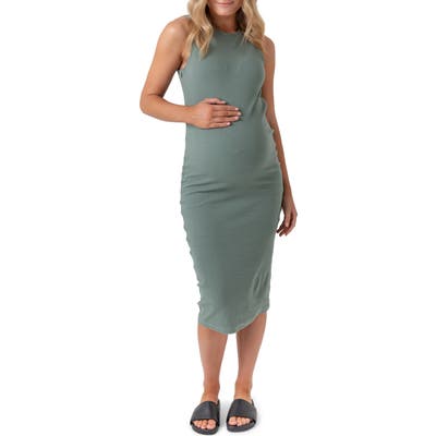 Legoe. Portugal Ribbed Midi Maternity/nursing Tank Dress