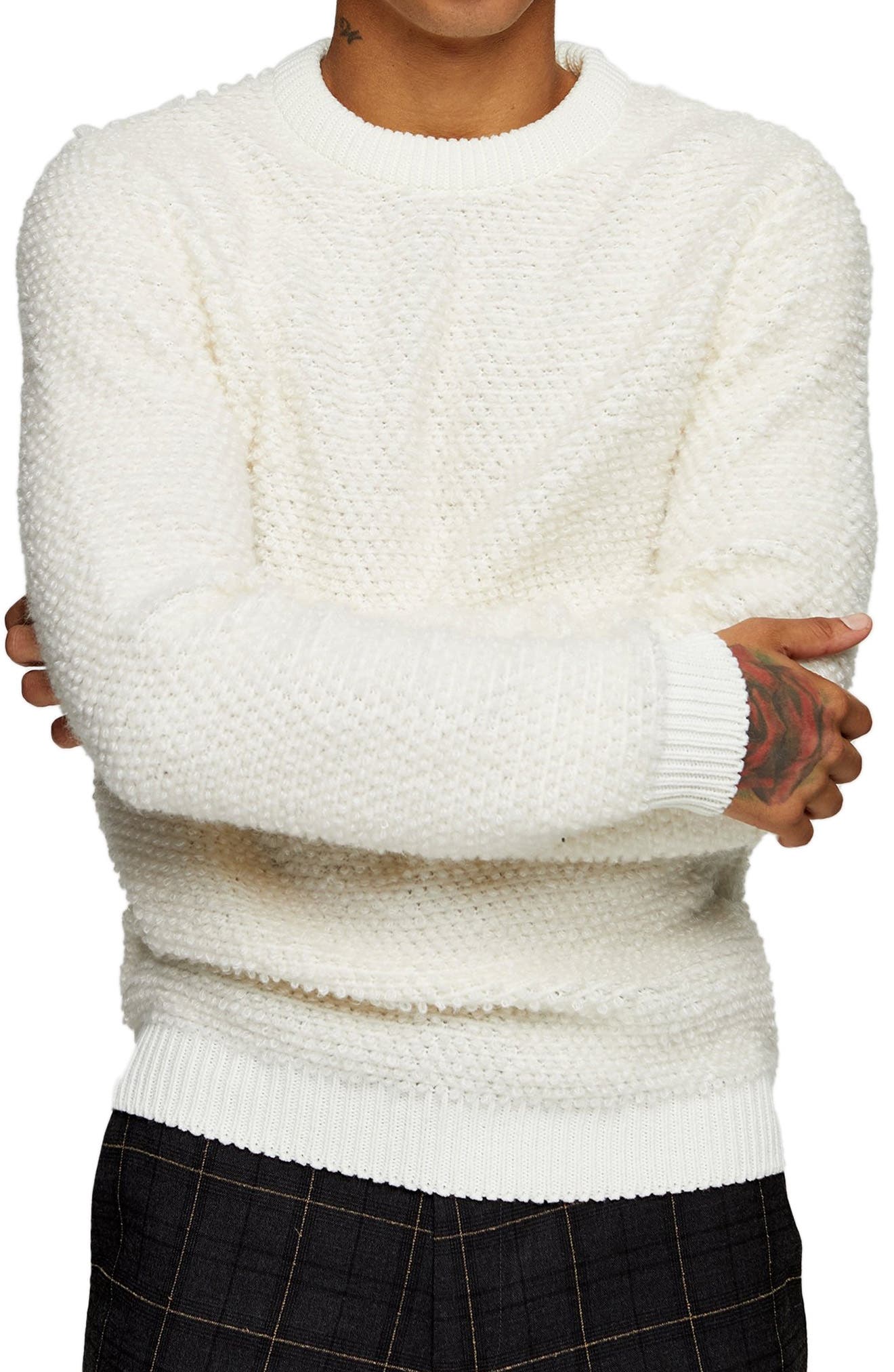 men's boucle sweater