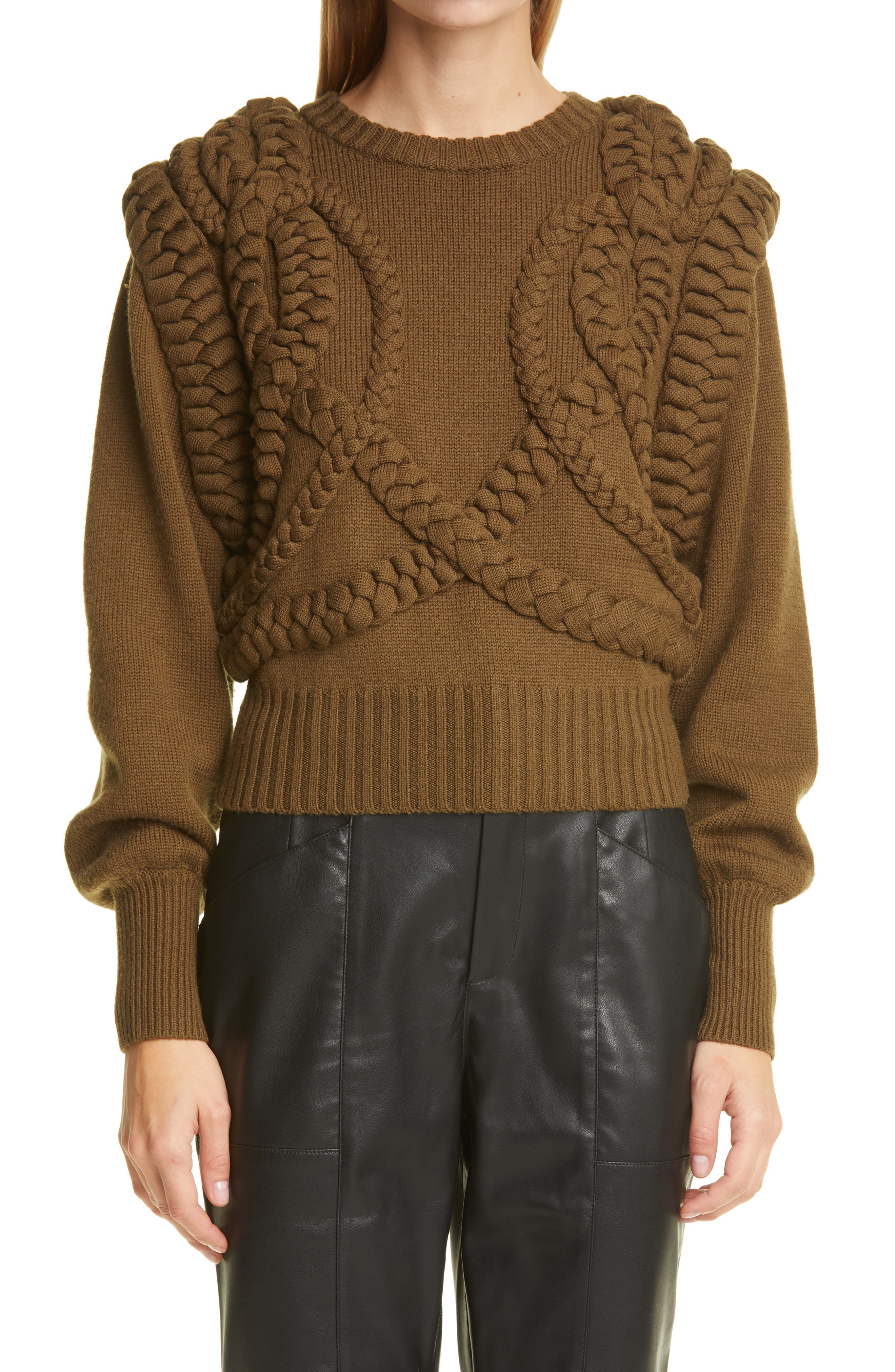 ronny kobo yeva cable knit sweater