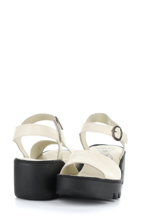 Shop Fly London Tull Platform Sandal In Off White