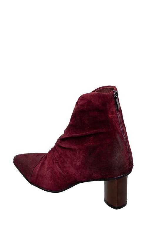 Antelope Hetty Ruched Bootie In Bordeaux