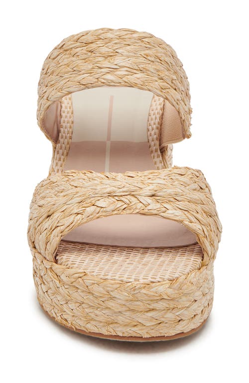 Dolce Vita Latoya Raffia Platform Sandal In Lt Natural Raffia
