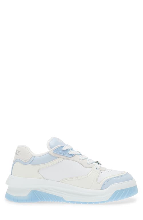 Shop Versace Odissea Sneaker In Blue Hydrangea White