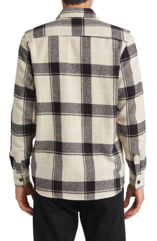 Shop Les Deux Lennon Check Cotton Blend Shirt Jacket In Dusty Teak/black