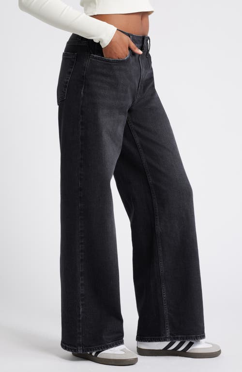 Shop Bp. Mid Rise Baggy Jeans In Washed Black