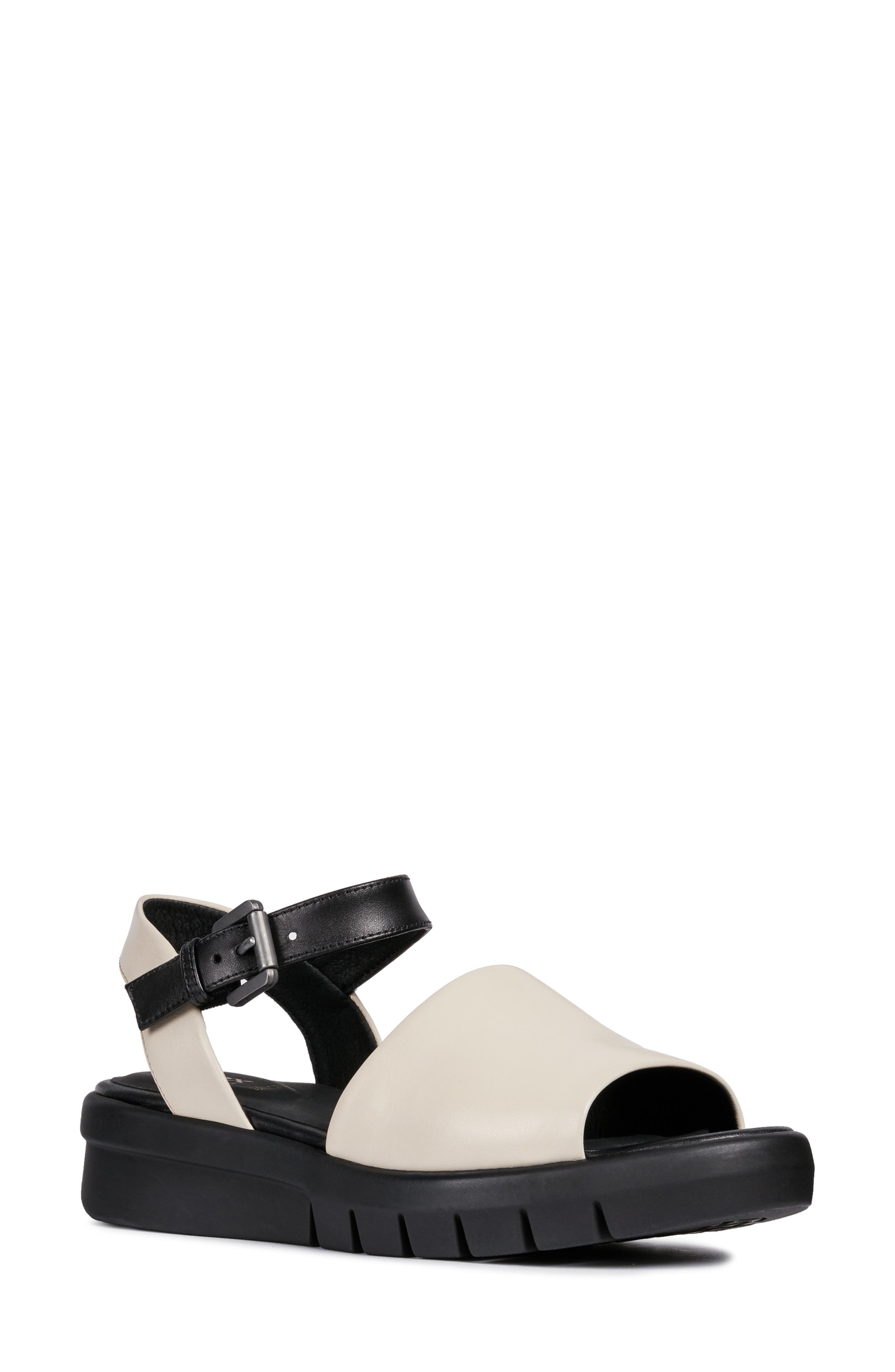 Geox Wimbley Platform Sandal, Ivory