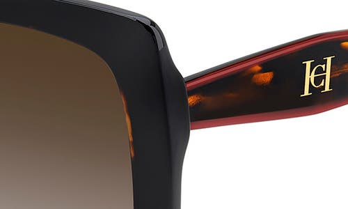 Carolina Herrera 54mm Gradient Square Sunglasses In Havana/brown Sf