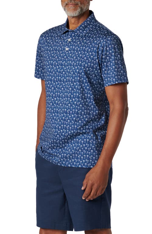 Shop Bugatchi Victor Ooohcotton® Palm Print Polo In Navy