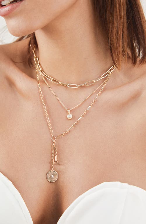 Zoë Chicco Sunbeam Medallion Y-necklace In Yellow Gold