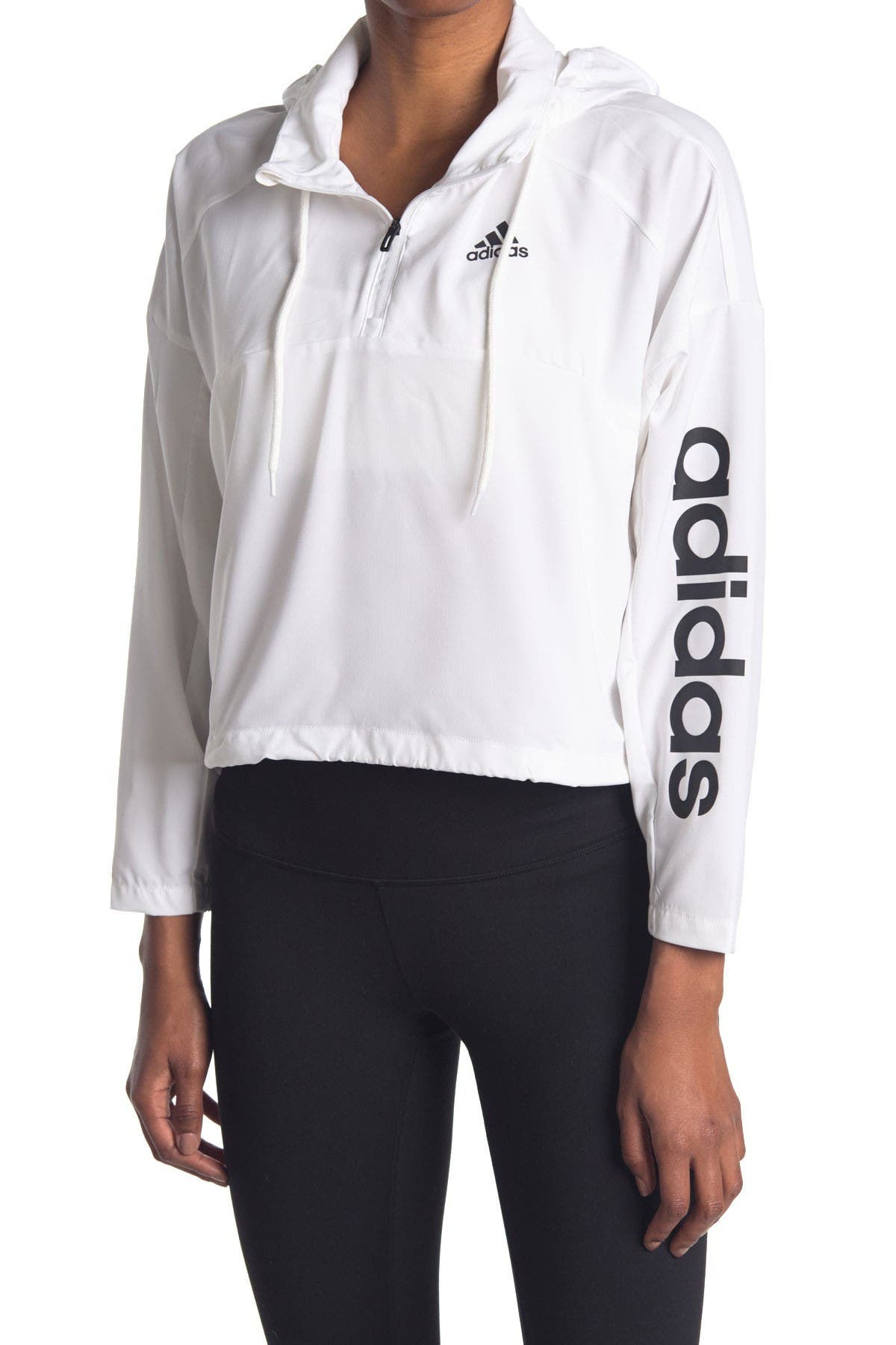 adidas cropped zip hoodie