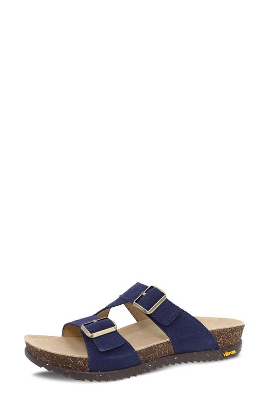 Shop Dansko Dayna Strappy Slide Sandal In Navy