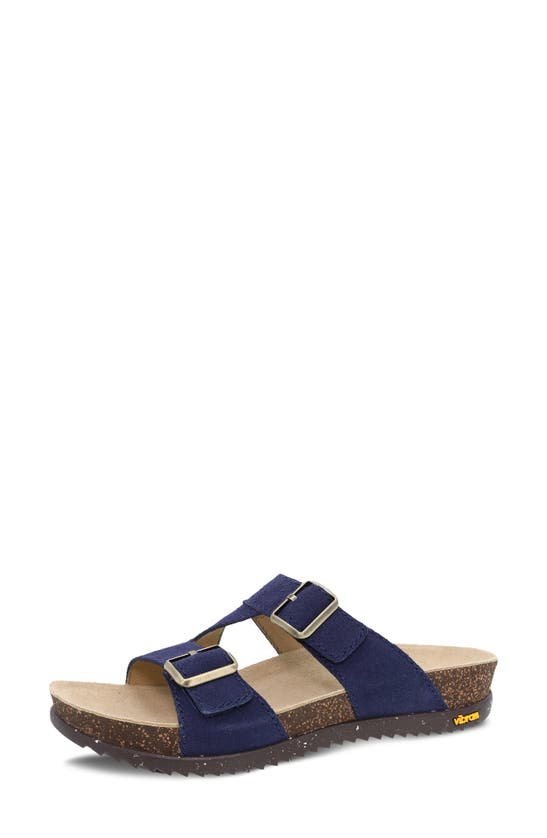 Dansko Dayna Strappy Slide Sandal In Navy