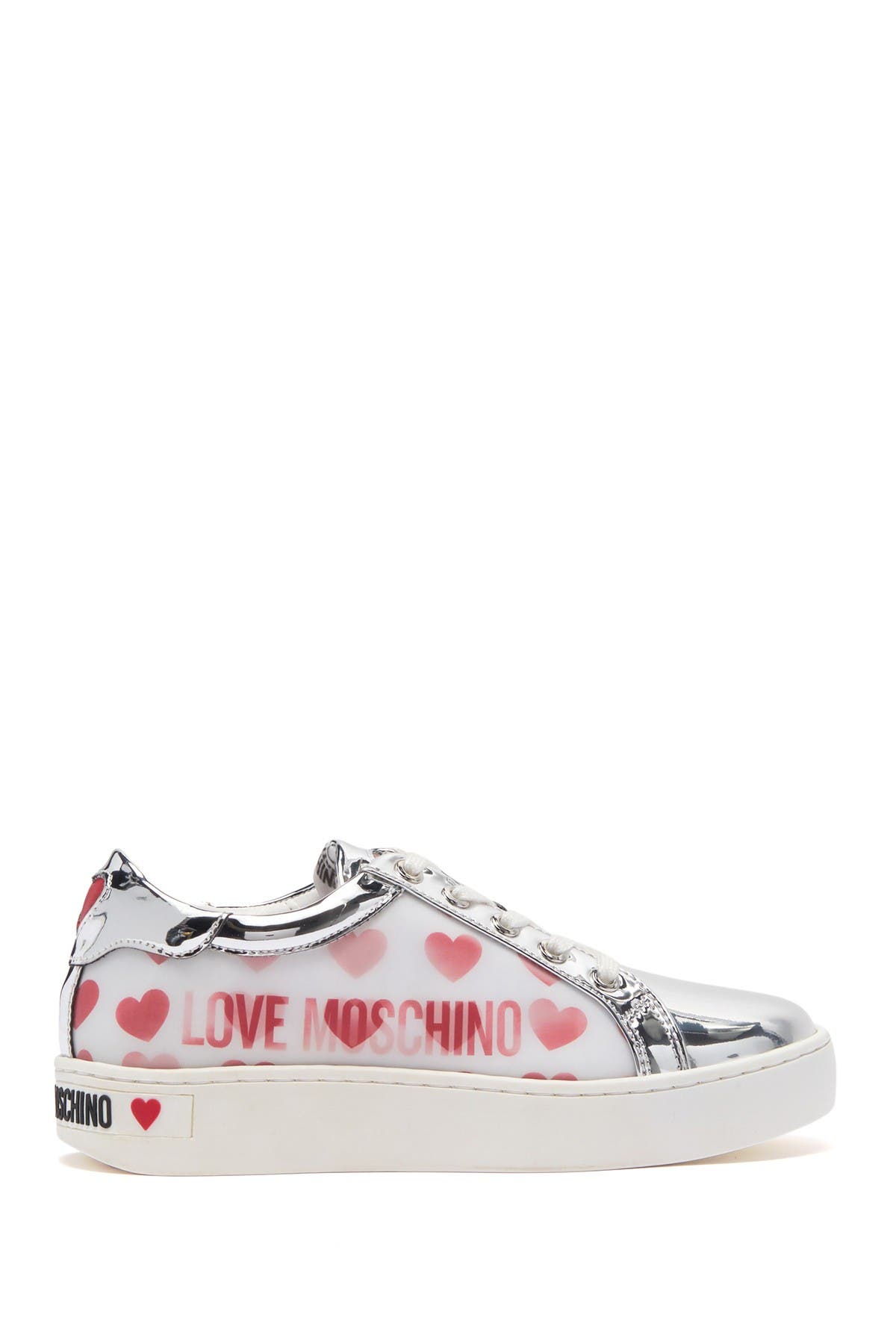 love moschino mesh sneakers with heart