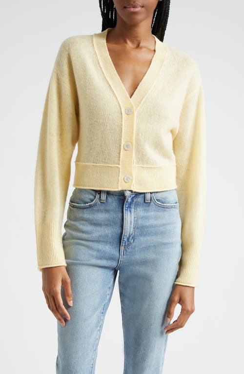 LoveShackFancy Lawrence Wool & Cashmere Cardigan Buttercup at Nordstrom,