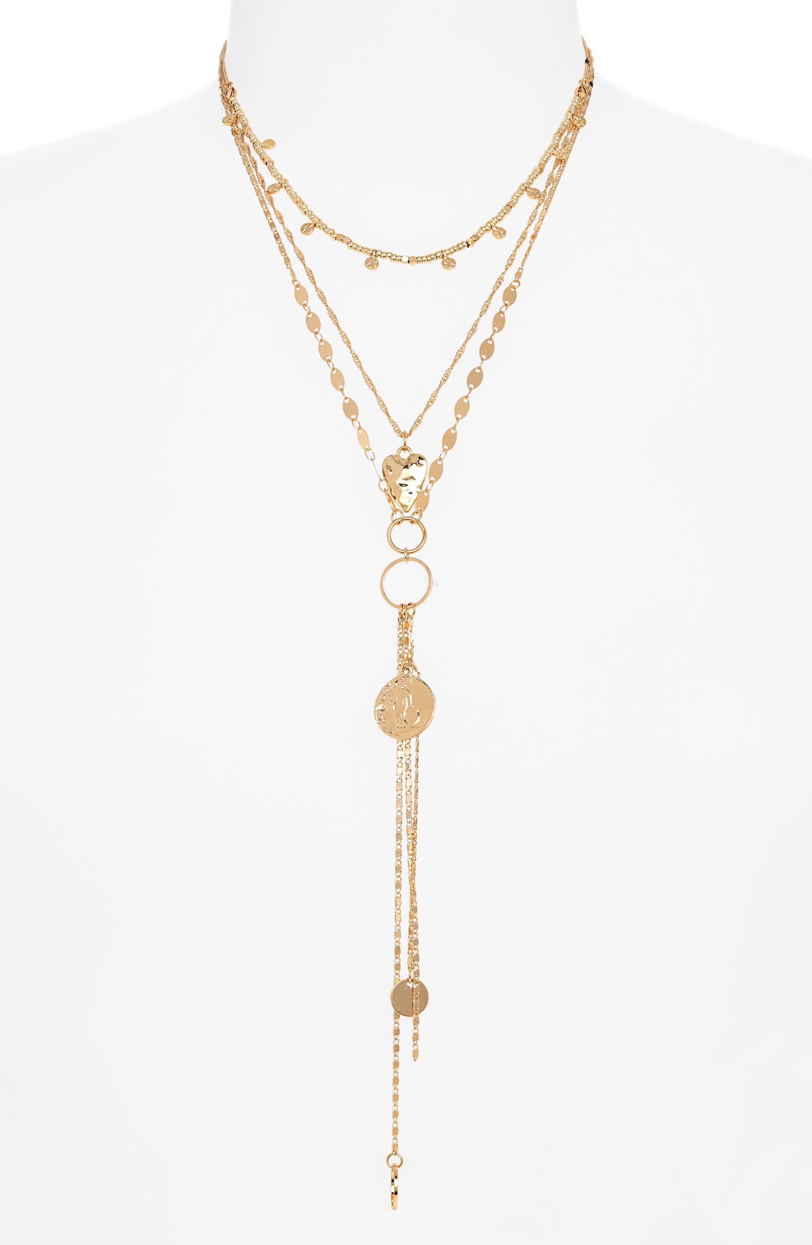 BP. Triple Layered Charm YNecklace Nordstrom