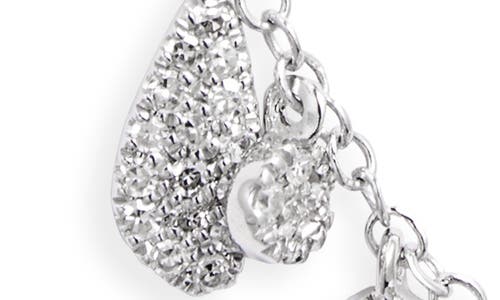 Shop Meira T Diamond Bezel Charm Necklace In White Gold