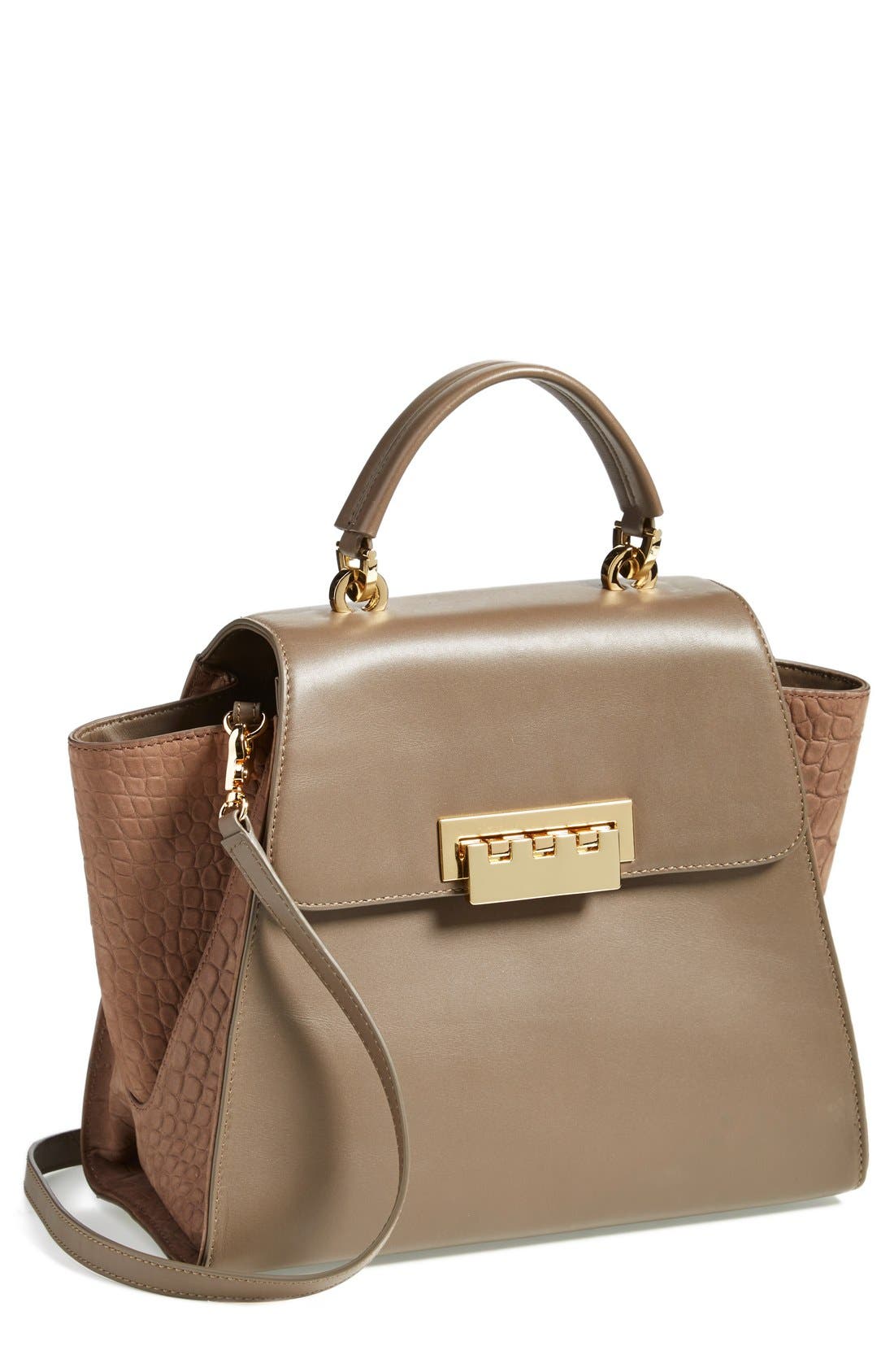 ZAC Zac Posen 'Eartha' Croc Embossed Top Handle Satchel Nordstrom