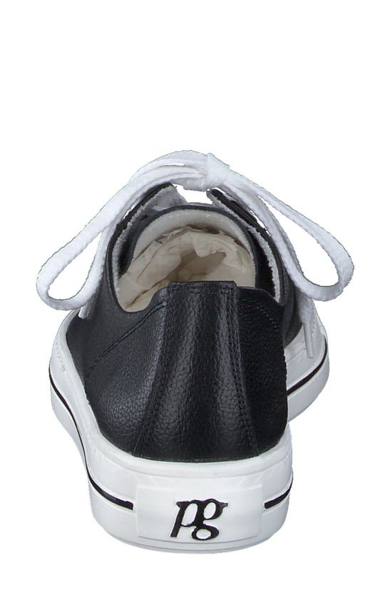 Shop Paul Green Carly Low Top Sneaker In Black Leather