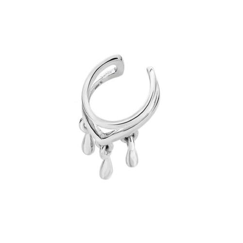 Lucy Quartermaine Tri Drop Cuff In Silver