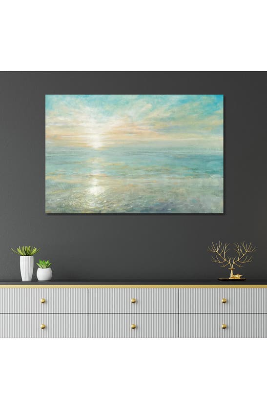Icanvas Sunrise Canvas Artwork In Teal Sea