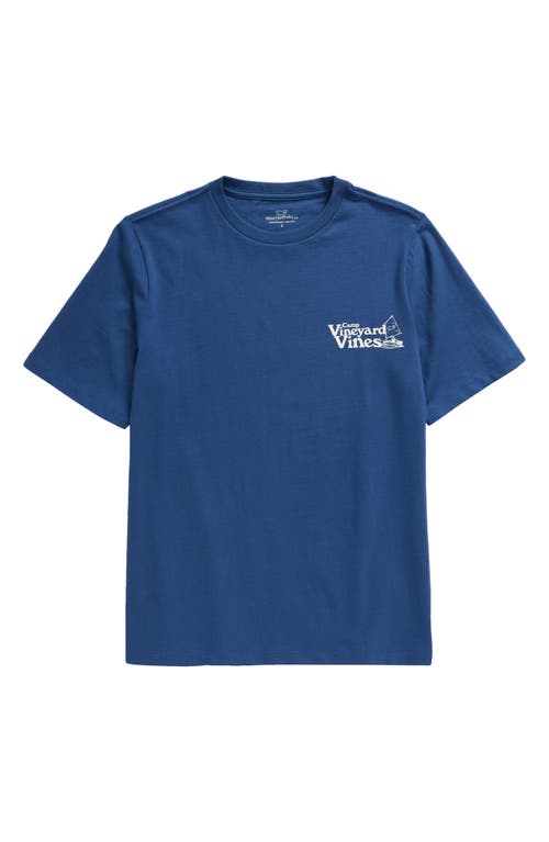 Shop Vineyard Vines Kids' Camp Signs Graphic T-shirt In Moonshine