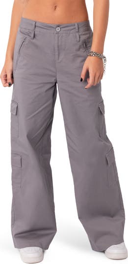 EDIKTED Zaria Stretch Cotton Cargo Pants | Nordstrom