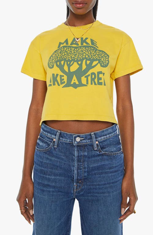 Shop Mother The Grab Back Crop T-shirt In Make Like A Tree