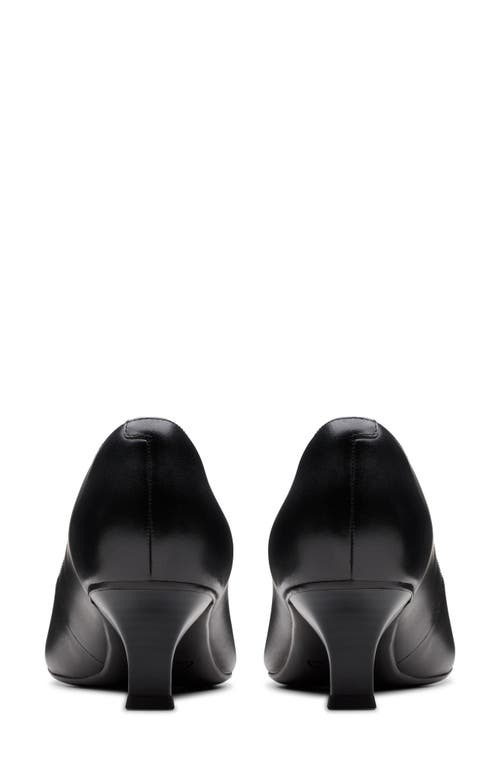 Clarksr Clarks(r) Noahh Rose Pointed Toe Pump In Black Leather
