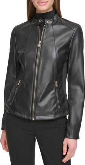 Calvin Klein Faux Leather Moto Jacket | Nordstromrack