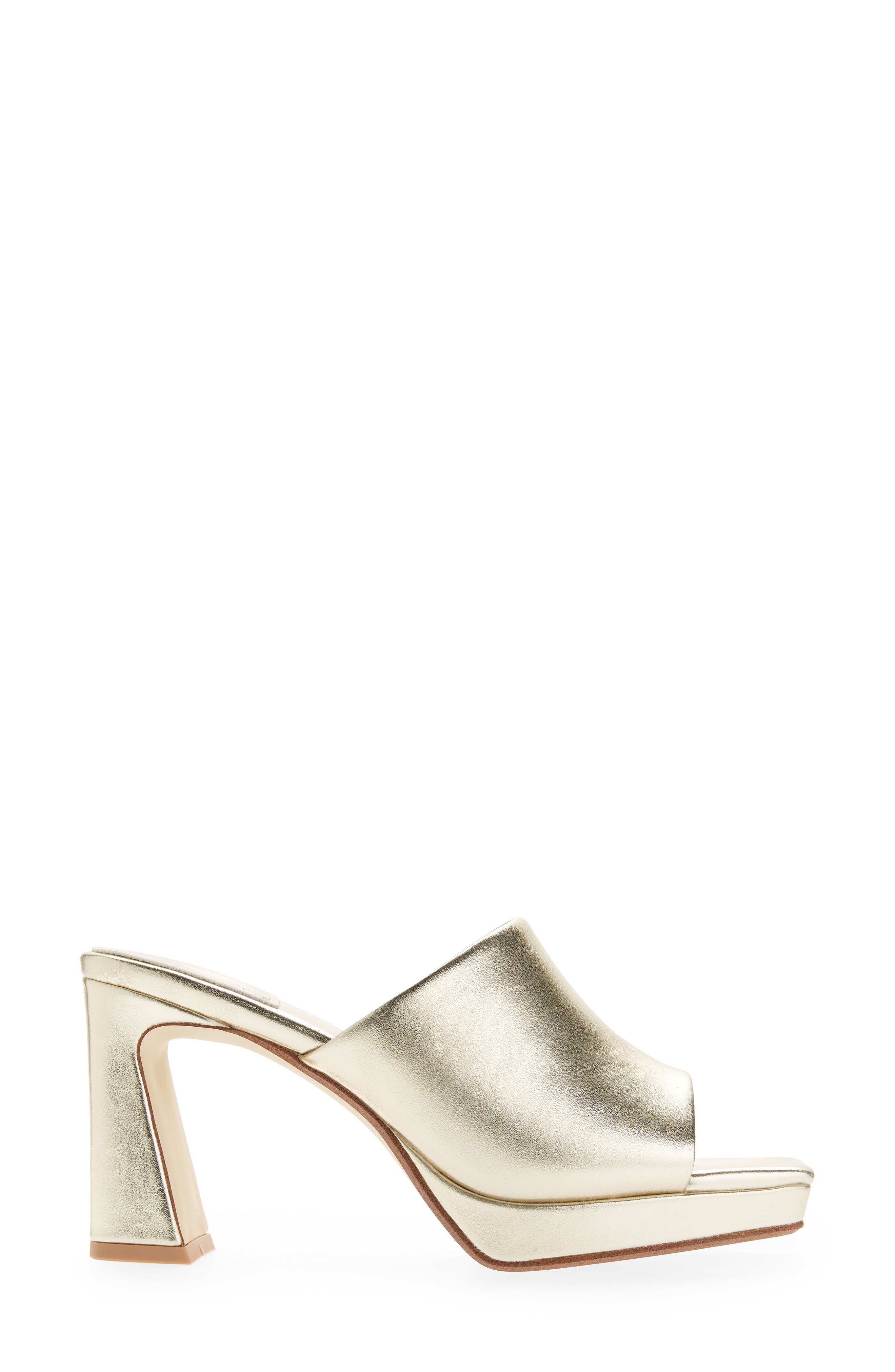 JEFFREY CAMPBELL Caviar Platform Slide Sandal, Main, color, LIGHT GOLD METALLIC