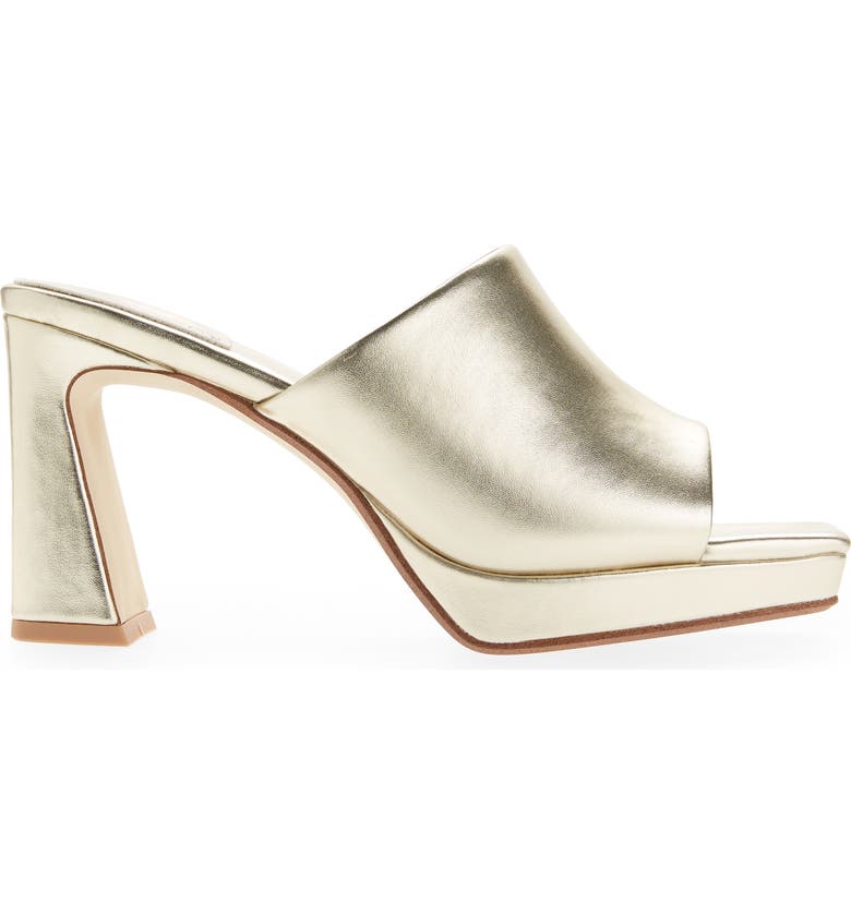 JEFFREY CAMPBELL Caviar Platform Slide Sandal, Main, color, LIGHT GOLD METALLIC