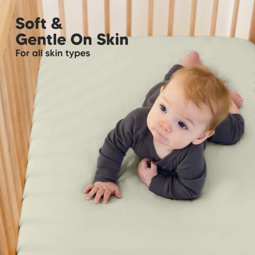 Keababies Soothe Fitted Crib Sheet In Lichen