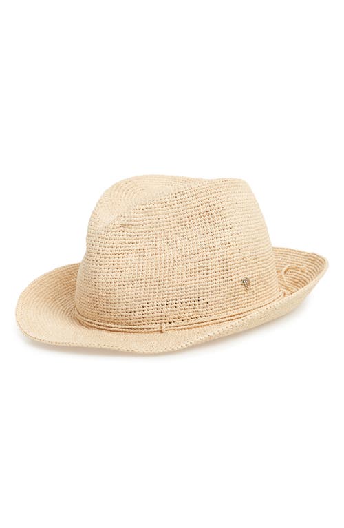 Helen Kaminski Raffia Crochet Packable Sun Hat in Natural at Nordstrom