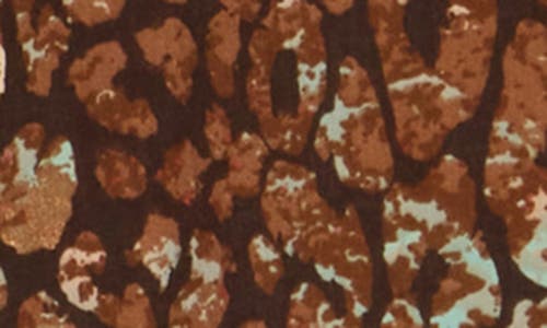 La Fiorentina Cheetah Print Sleeveless Cardigan In Brown Multi
