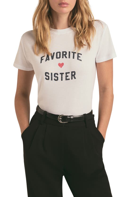 Favorite Daughter Favorite Sister Graphic T-shirt In White