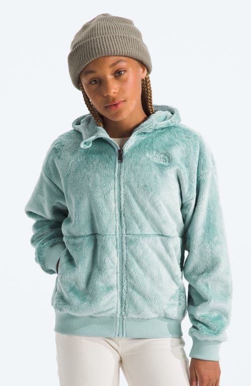 Shop The North Face Kids' Osito High Pile Fleece Full Zip Hoodie In Muted Pine