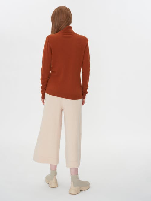 Shop Gobi Cashmere Classic Turtle Neck In Sugar Almond