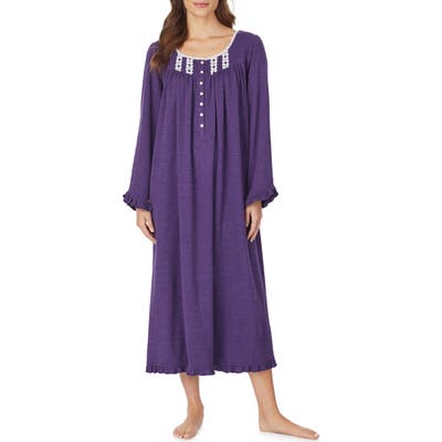 Eileen West Ballet Long Sleeve Nightgown, Purple