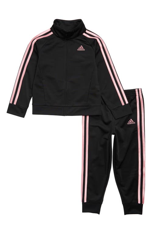 Adidas Originals Adidas Kids' Core Tricot Tracksuit In Black W/light Pink