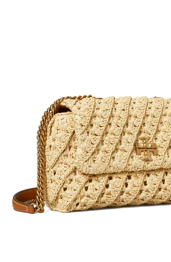 Tory Burch Small Kira Raffia Crochet Convertible Shoulder Bag In ...