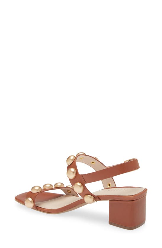 Shop Cecelia New York Rally Slingback Sandal In Cognac Oilded Leather